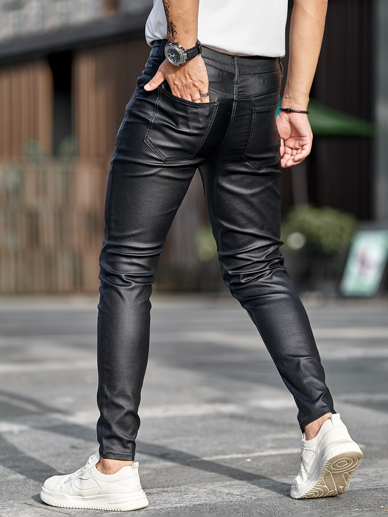 Herren Lederhose - Skinny Fit