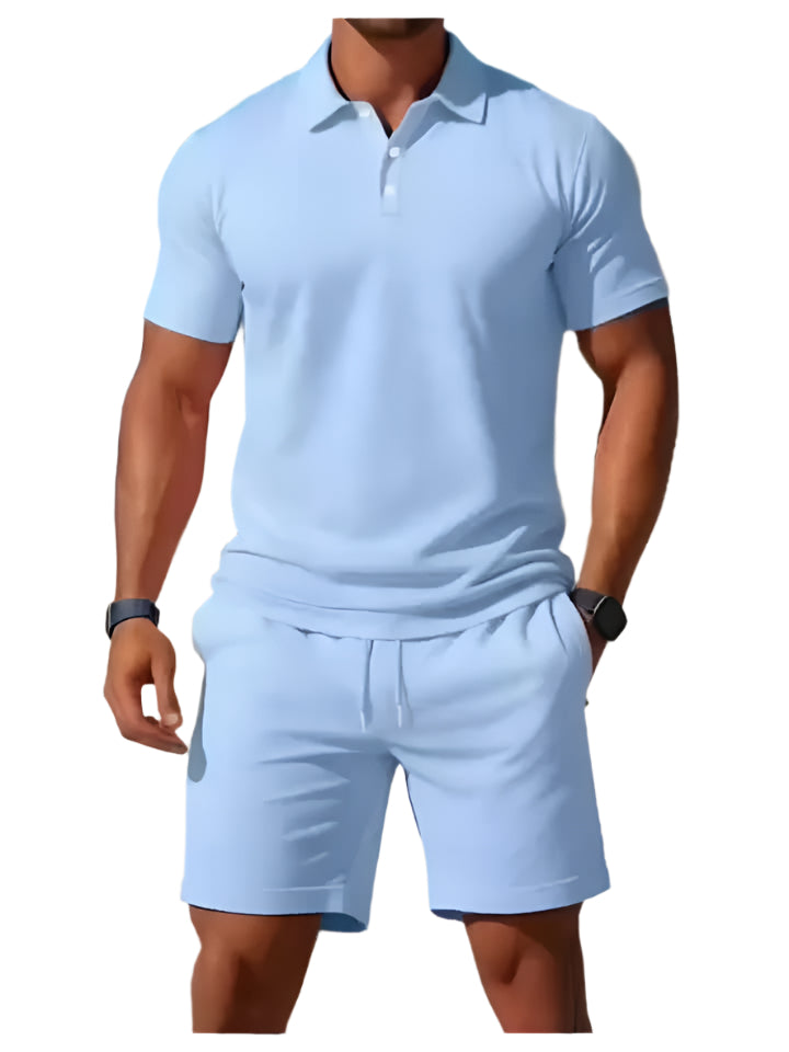 Herren Zweiteiler – Poloshirt & Shorts