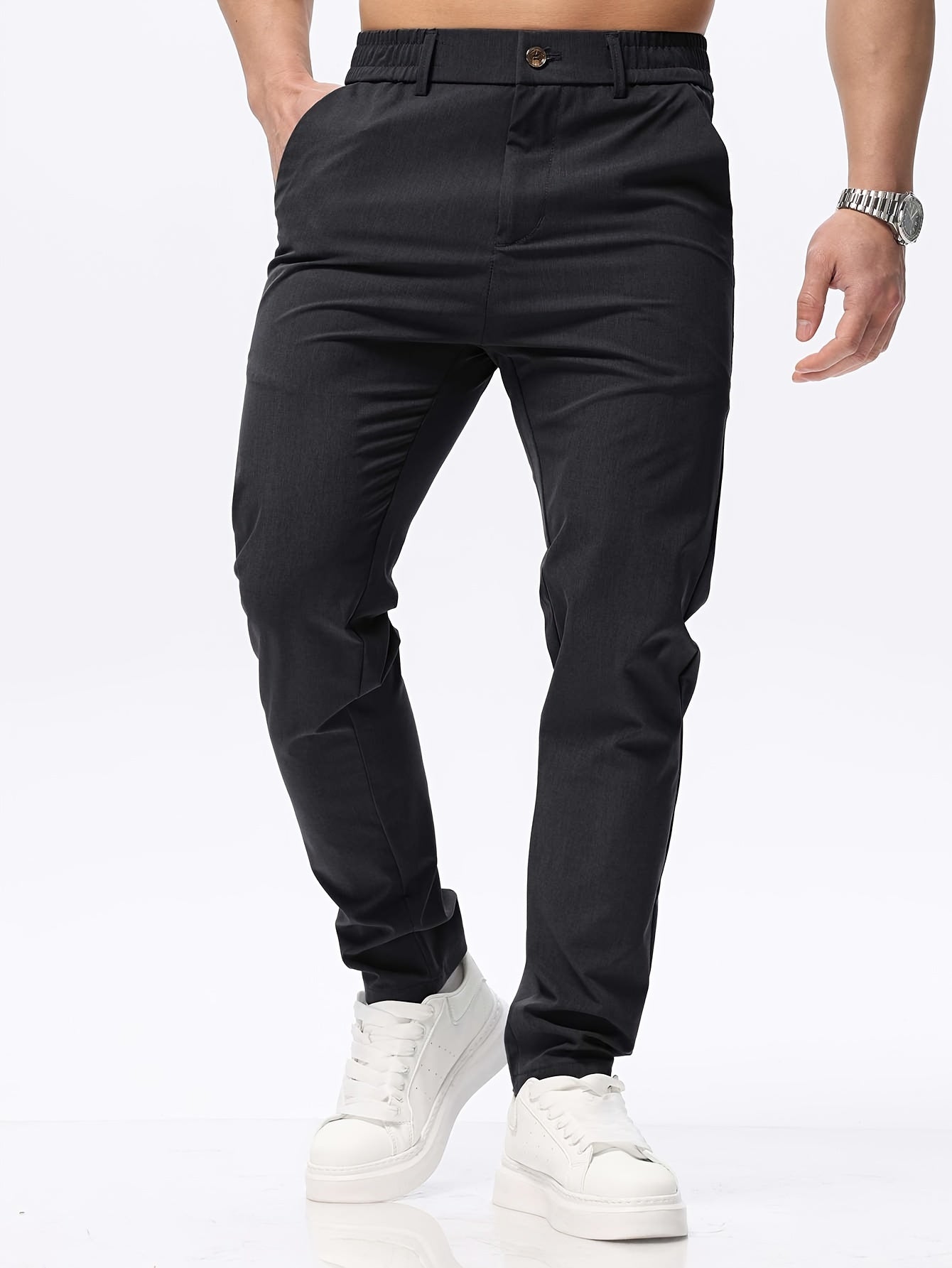 Herren Hose mit Elastischem Bund - Slim Fit und Bequem