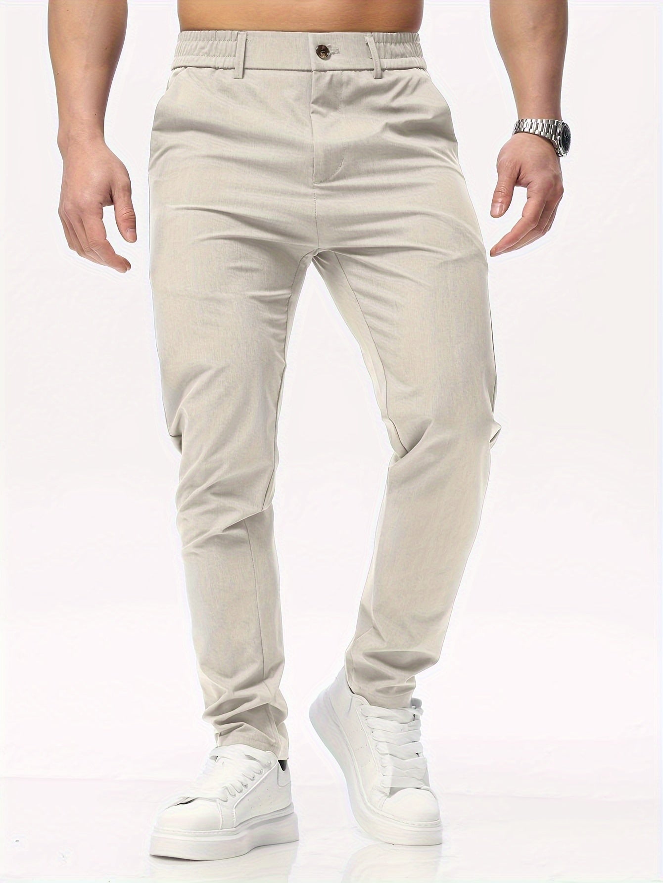 Herren Hose mit Elastischem Bund - Slim Fit und Bequem