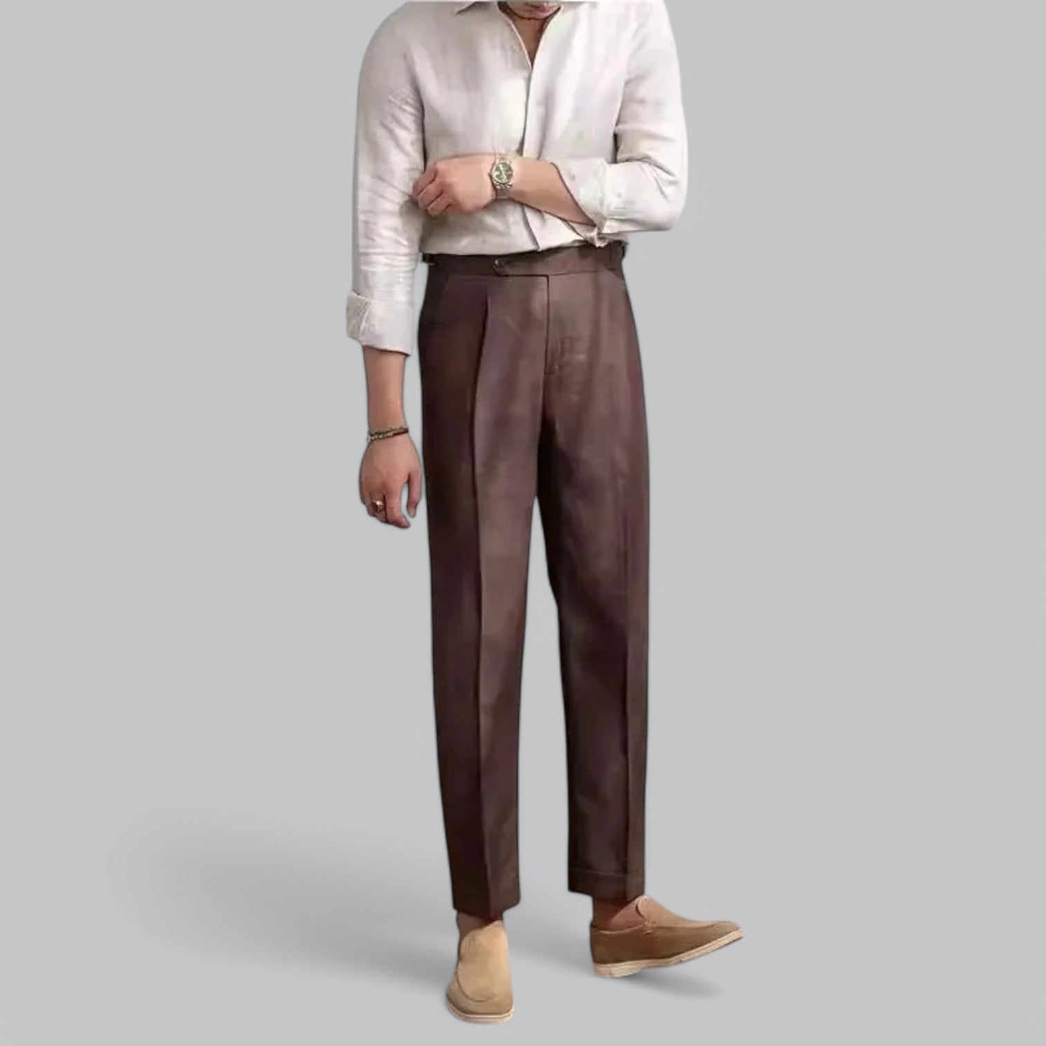 Herren Leinenhose mit Geradem Bein - Leicht und atmungsaktiv