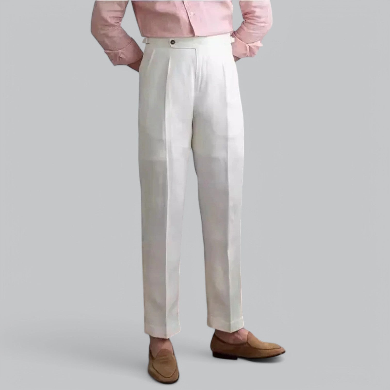 Herren Leinenhose mit Geradem Bein - Leicht und atmungsaktiv