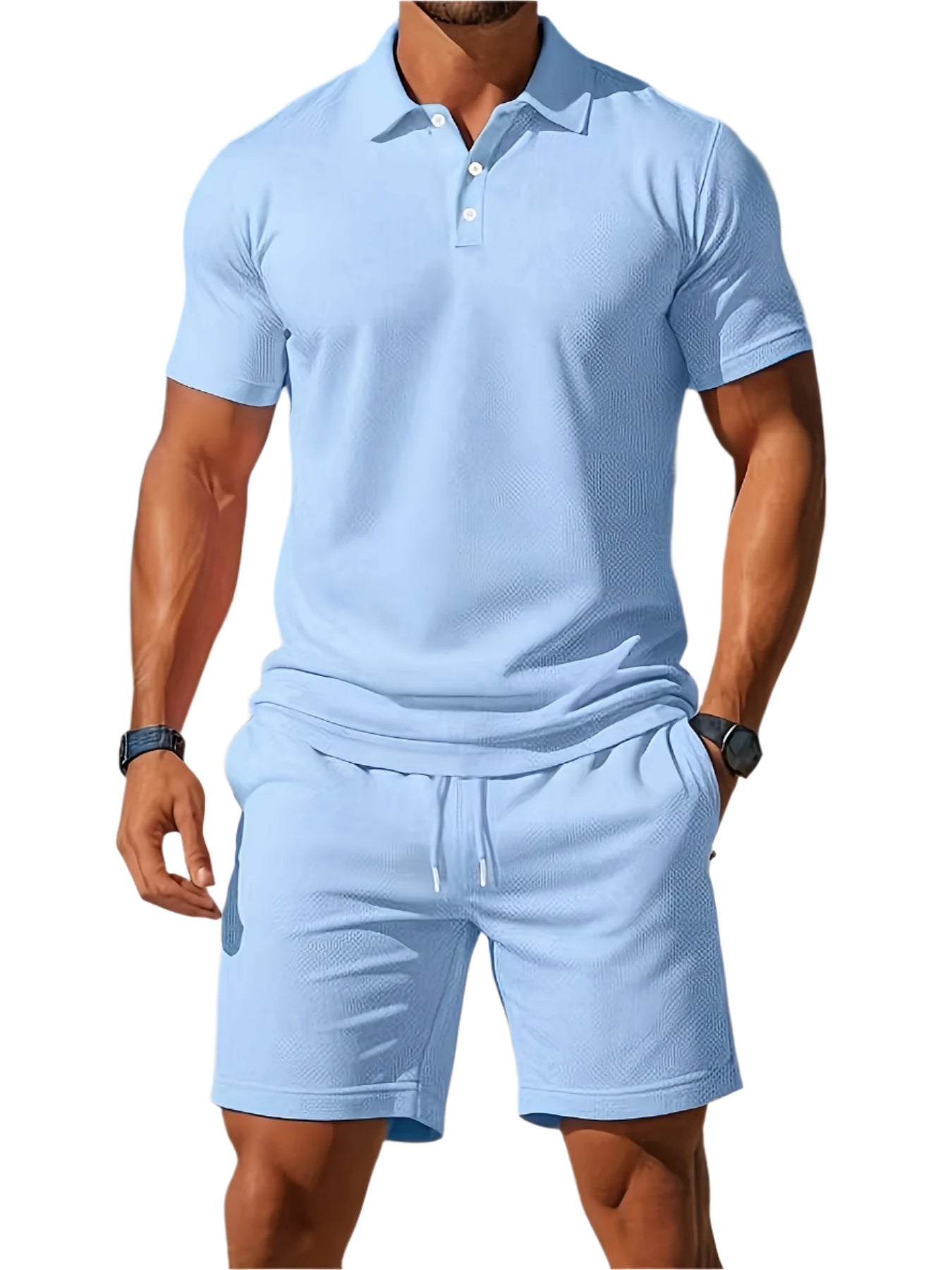 Herren Zweiteiler – Poloshirt & Shorts