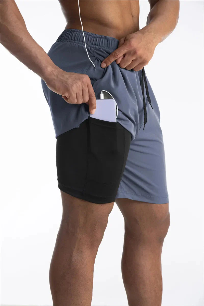 Herren Sportshorts – Mit Innenhose und Sicheren Taschen