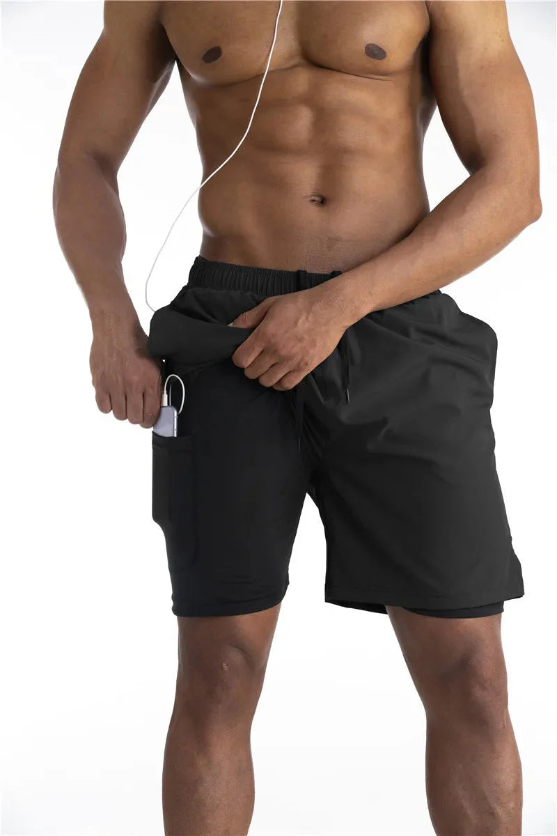 Herren Sportshorts – Mit Innenhose und Sicheren Taschen