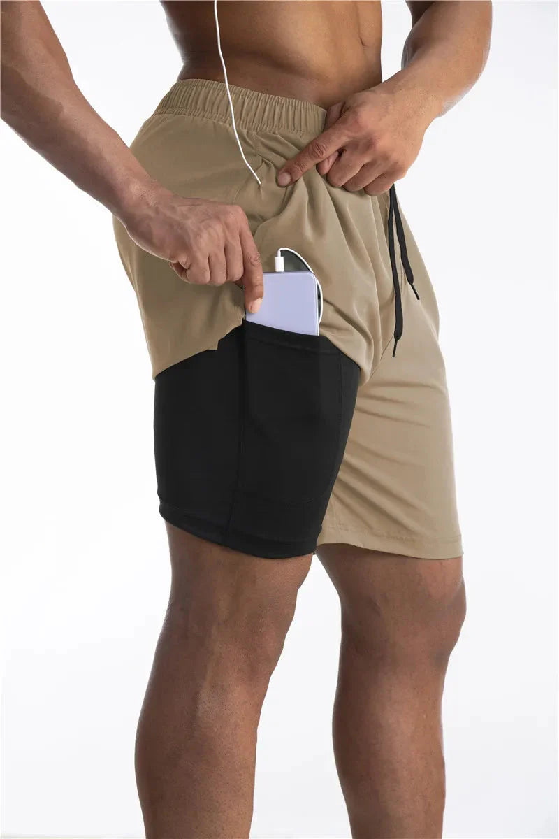 Herren Sportshorts – Mit Innenhose und Sicheren Taschen