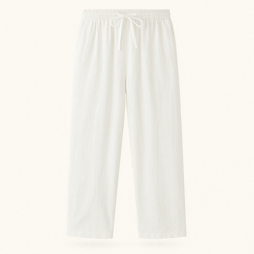 Herren Weite Strandhose aus Leinen