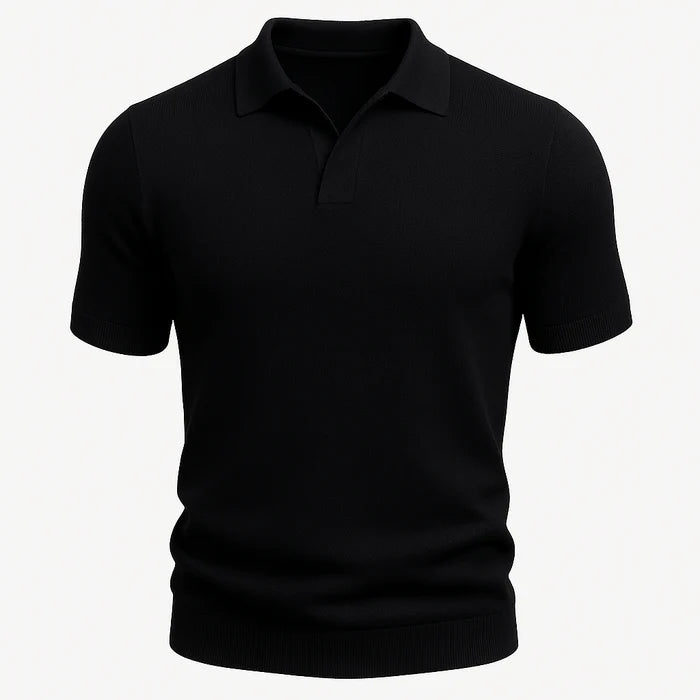 Herren-Poloshirt in Schwarz – Kurzarm