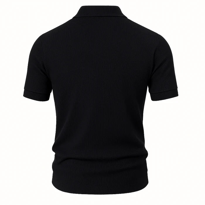 Herren-Poloshirt in Schwarz – Kurzarm