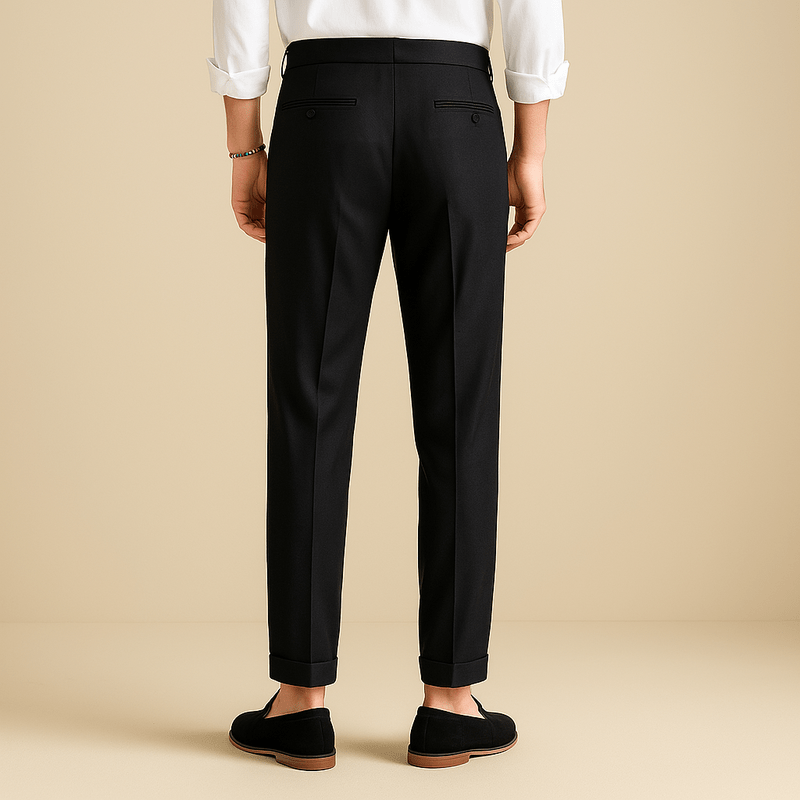 Herren Leinen Stoffhose - Oxford-Stil