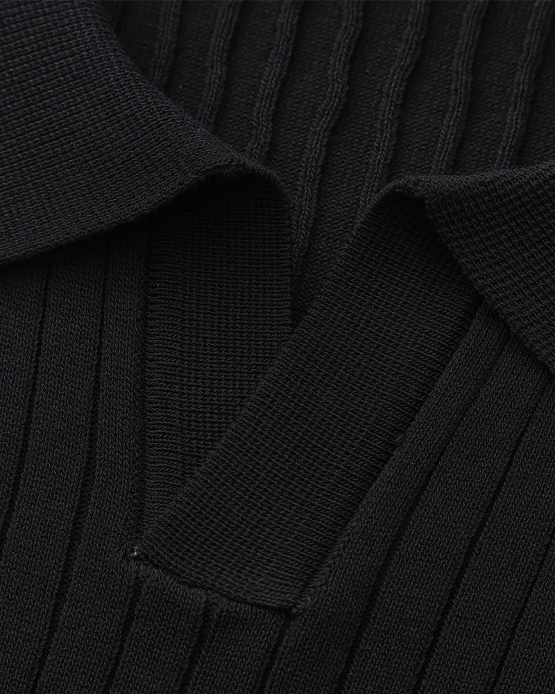 Herren-Poloshirt mit Rippstruktur