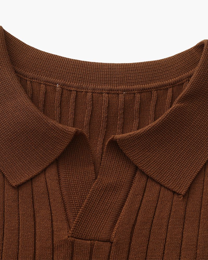 Herren-Poloshirt mit Rippstruktur