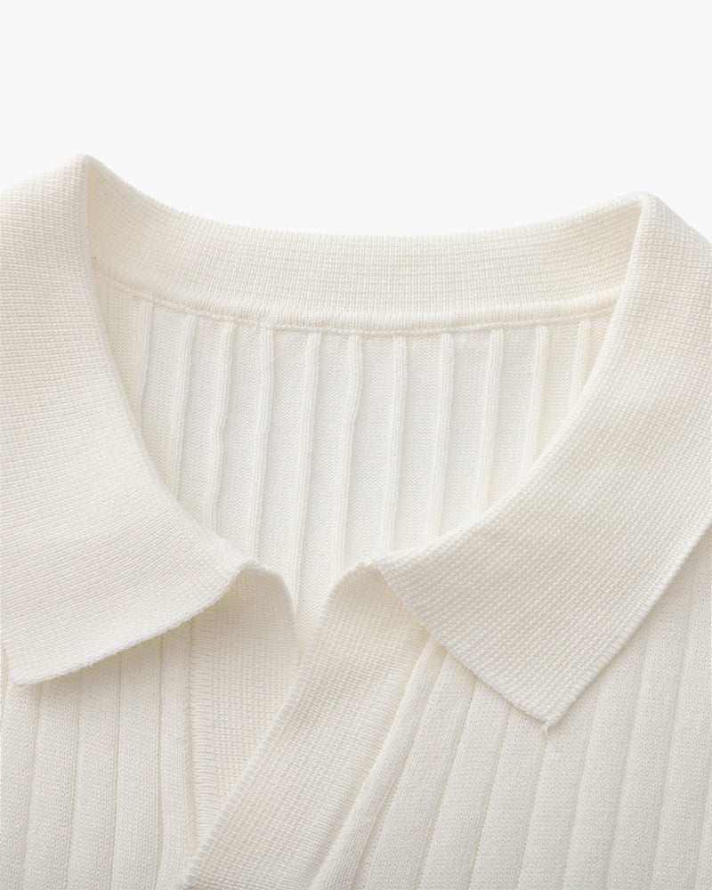 Herren-Poloshirt mit Rippstruktur