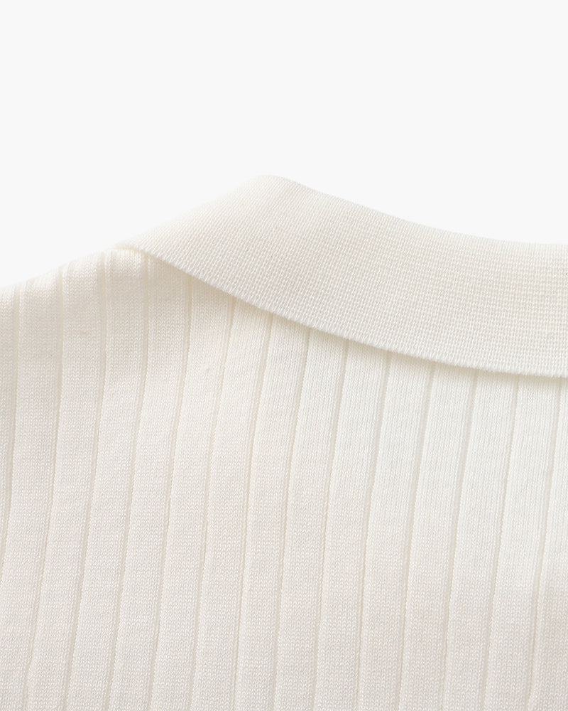 Herren-Poloshirt mit Rippstruktur