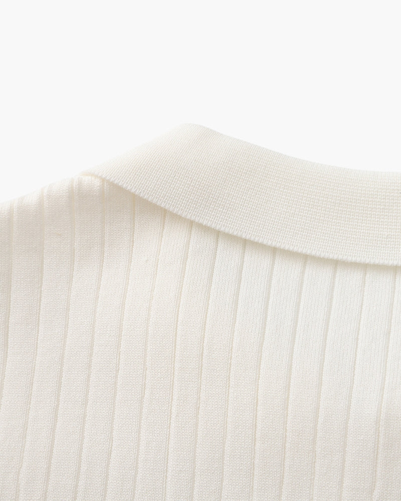 Herren-Poloshirt mit Rippstruktur