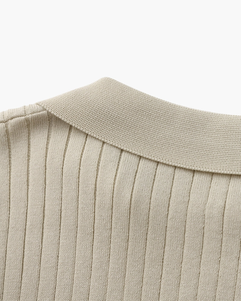 Herren-Poloshirt mit Rippstruktur