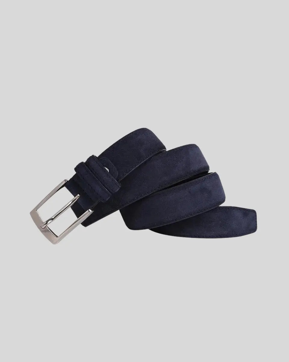 Herren Wildleder Gürtel - Zeitloses Design mit Silberner Schnalle