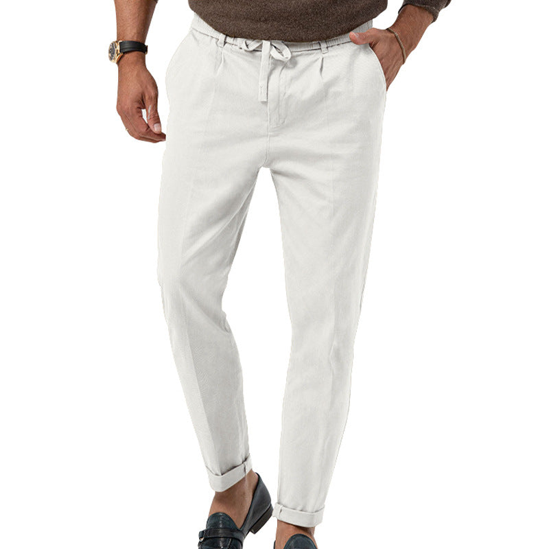 Herren Leinenmischung Hosen