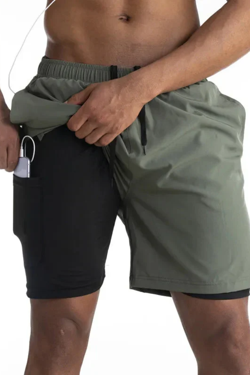 Herren Sportshorts – Mit Innenhose und Sicheren Taschen