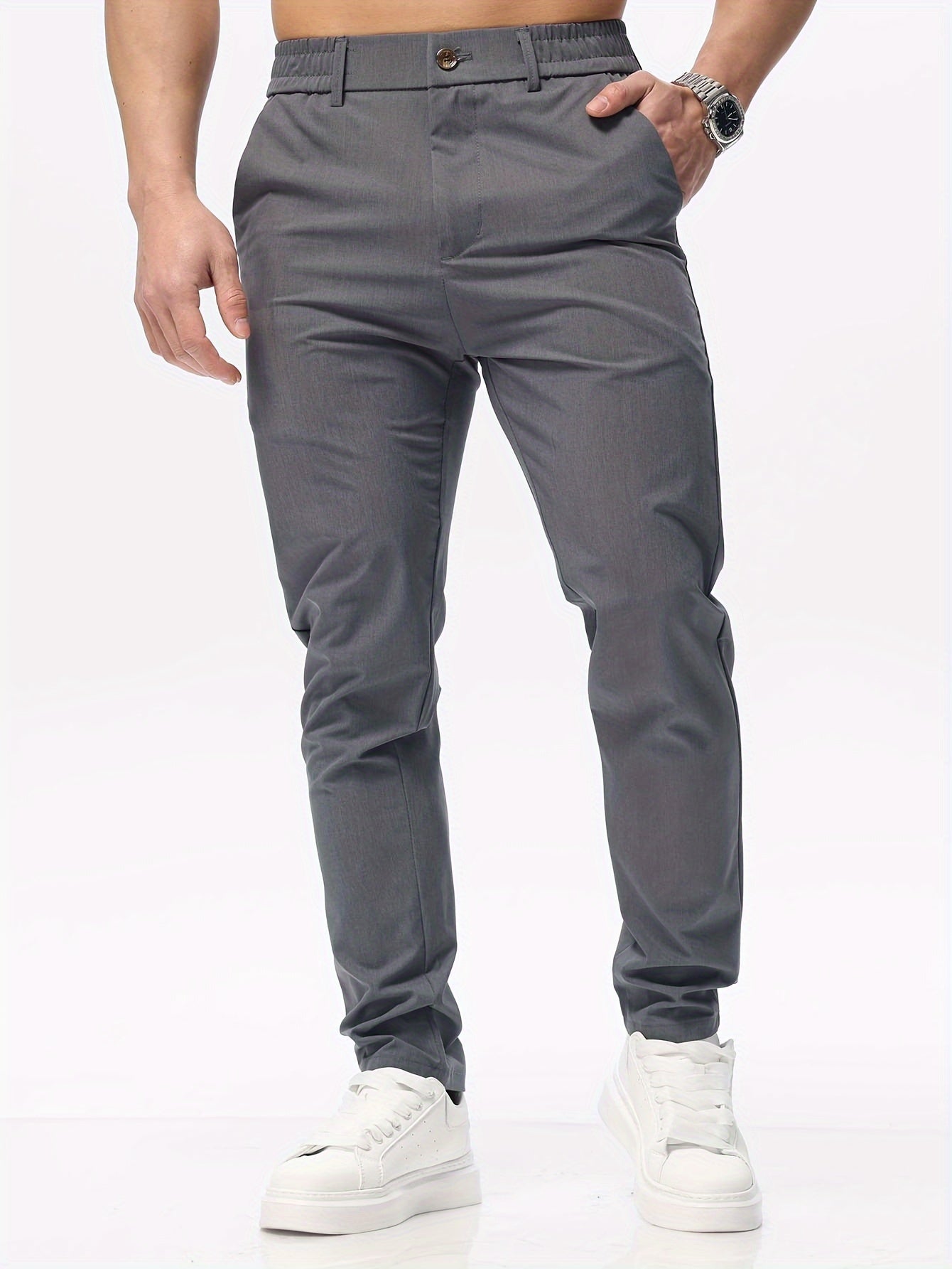 Herren Hose mit Elastischem Bund - Slim Fit und Bequem