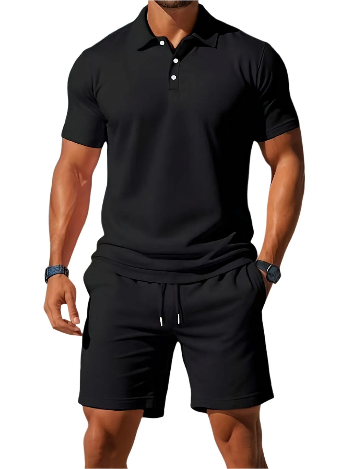 Herren Zweiteiler – Poloshirt & Shorts