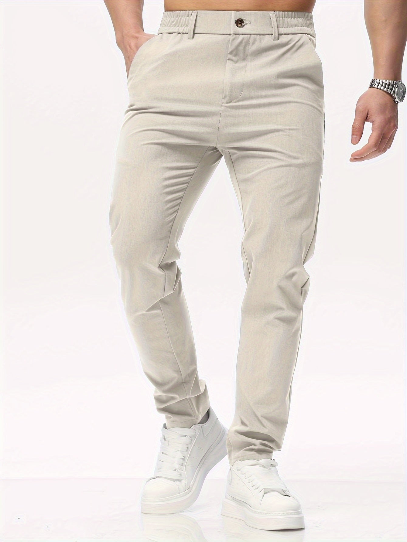 Herren Hose mit Elastischem Bund - Slim Fit und Bequem