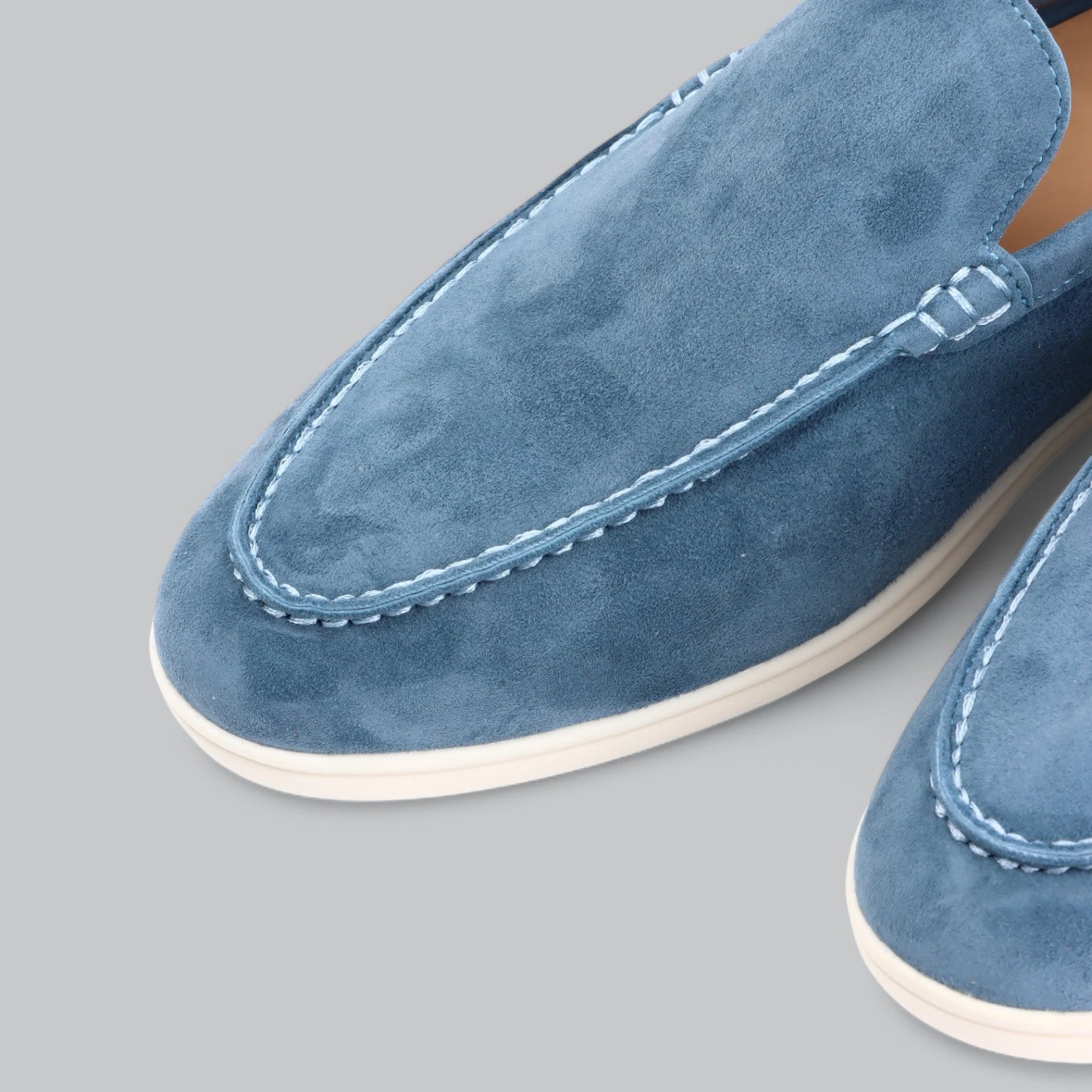 Herren Sommer Loafers - Wildleder Mokassins Slip-On Schuhe