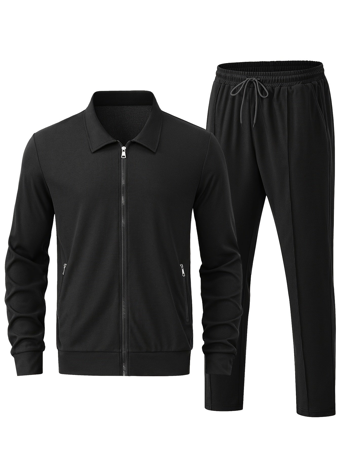 Herren-sportanzug mit sportlicher zip-up-jacke und hose