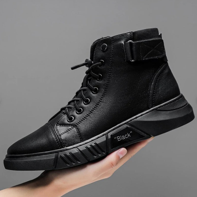 Herren schwarze lederschuhe