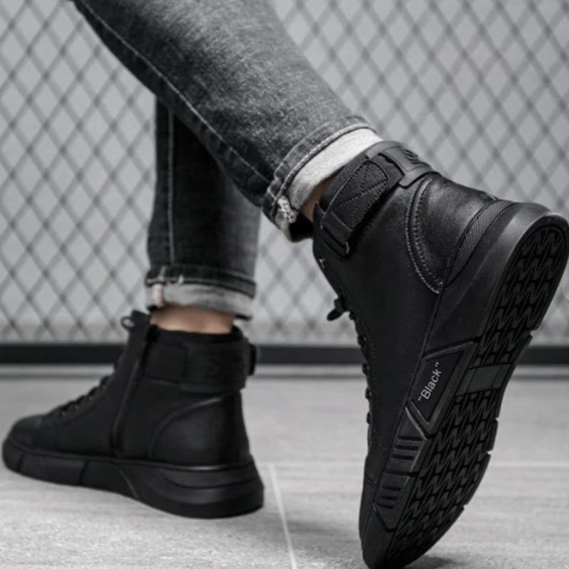 Herren schwarze lederschuhe