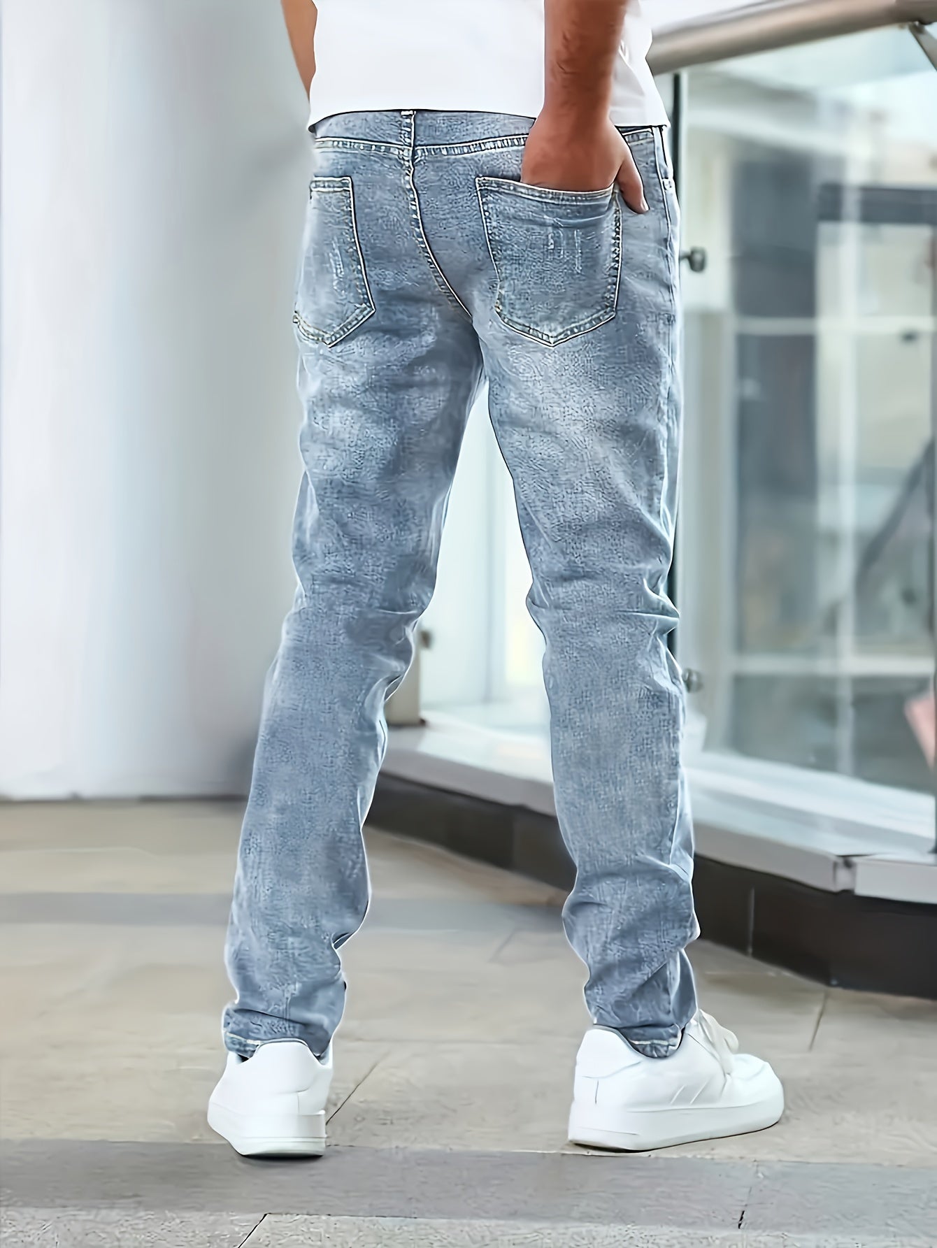 Herrenjeans mit schmaler passform und stretch