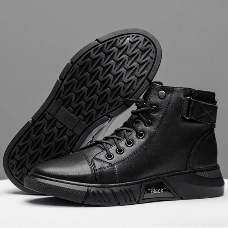 Herren schwarze lederschuhe