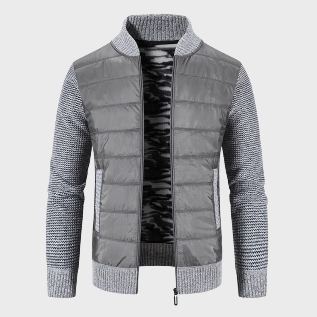 Herren Strickjacke mit Steppdetails