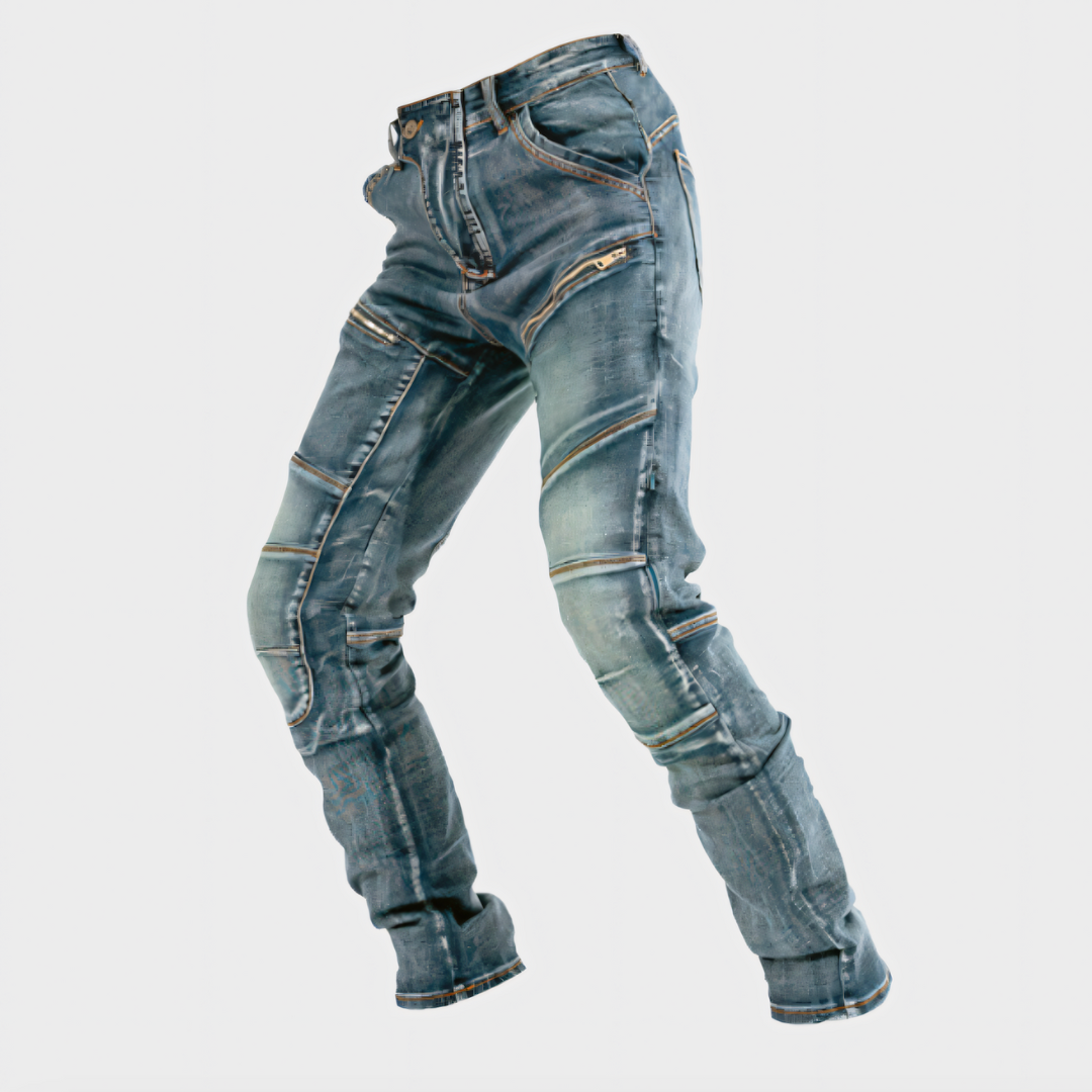 Herren Jeans mit Motorrad-Design