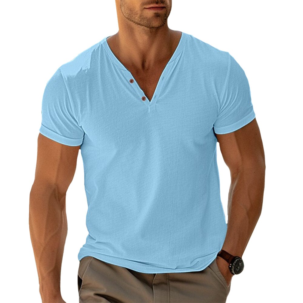 Herren T-Shirt mit knopfdetails