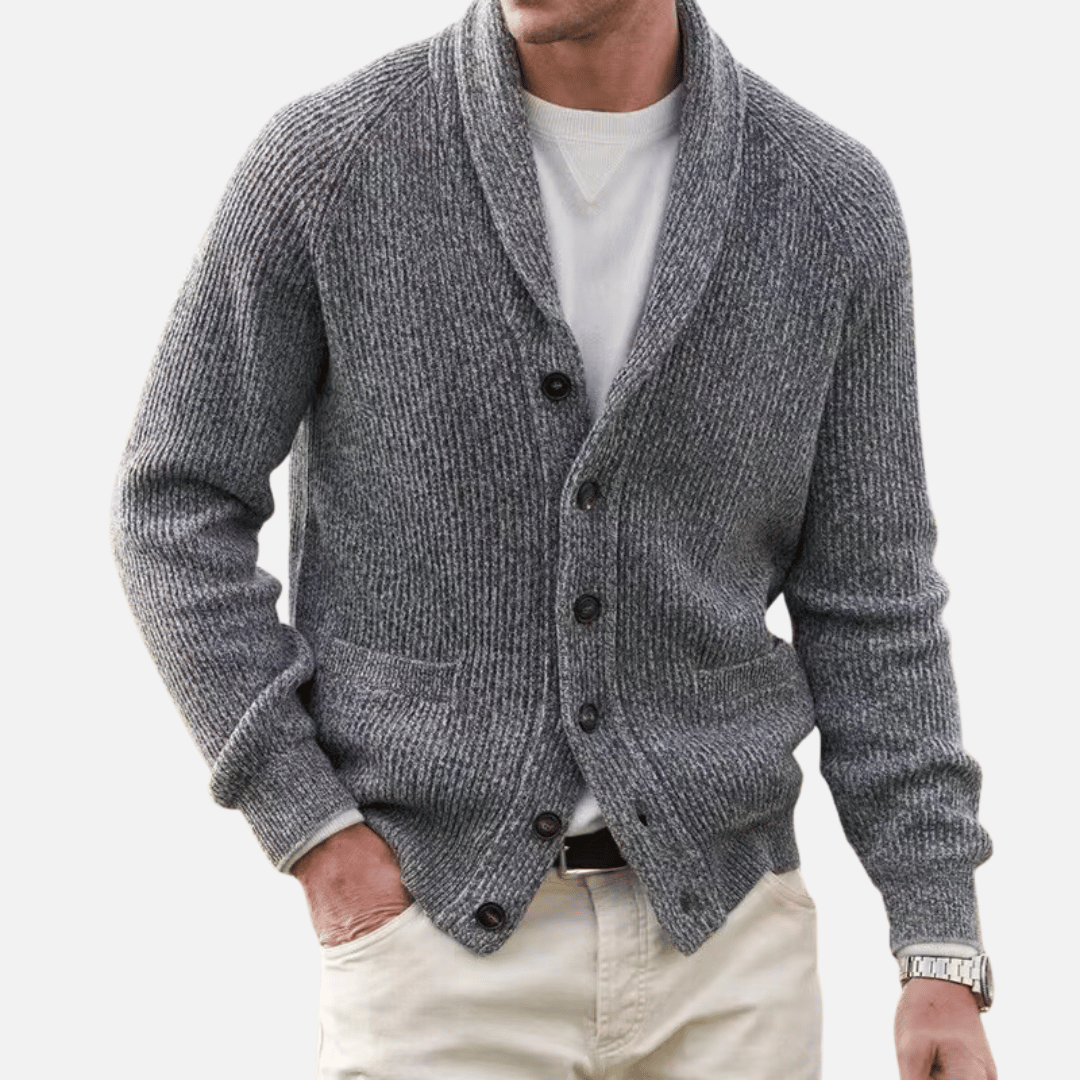 Herren strickjacke aus kaschmir-blend