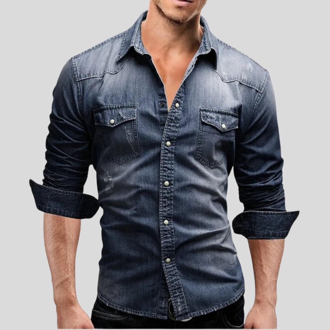 Herren-Denim-Hemd