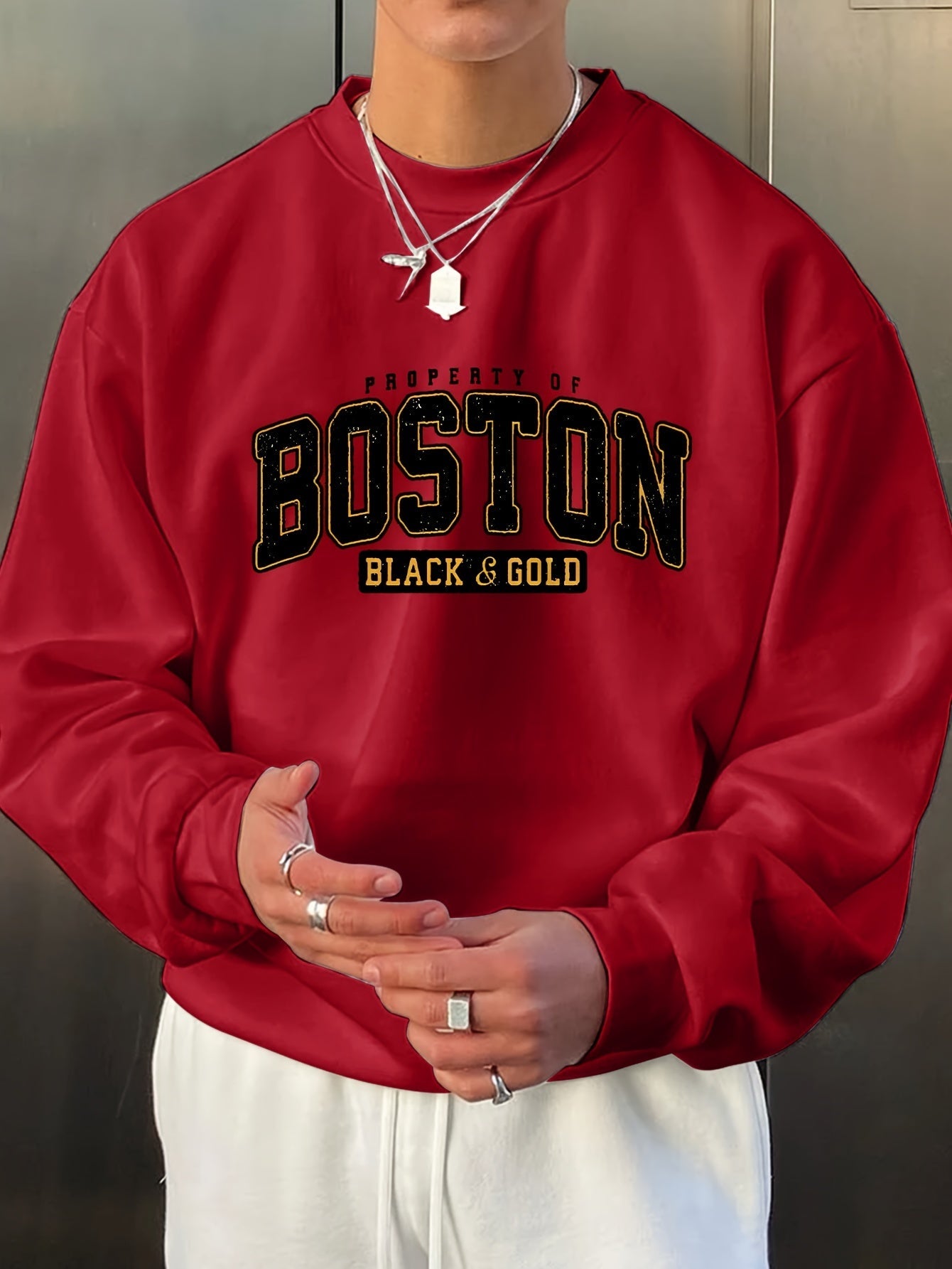 Herren boston oversized pullover