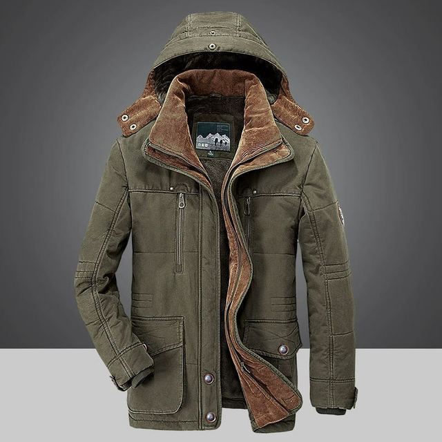 Herren Winterjacke mit Fleece-Futter