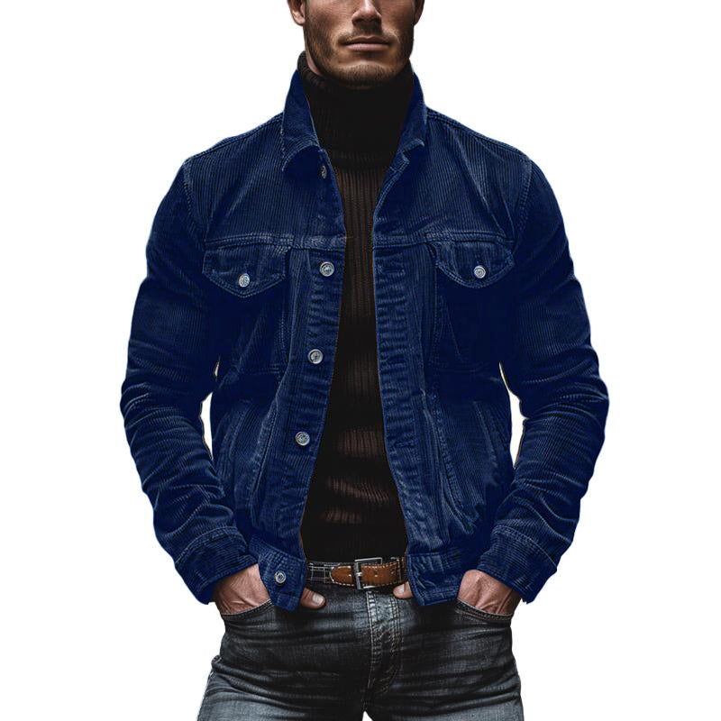 Herren Jacke mit Vintage-Korddesign