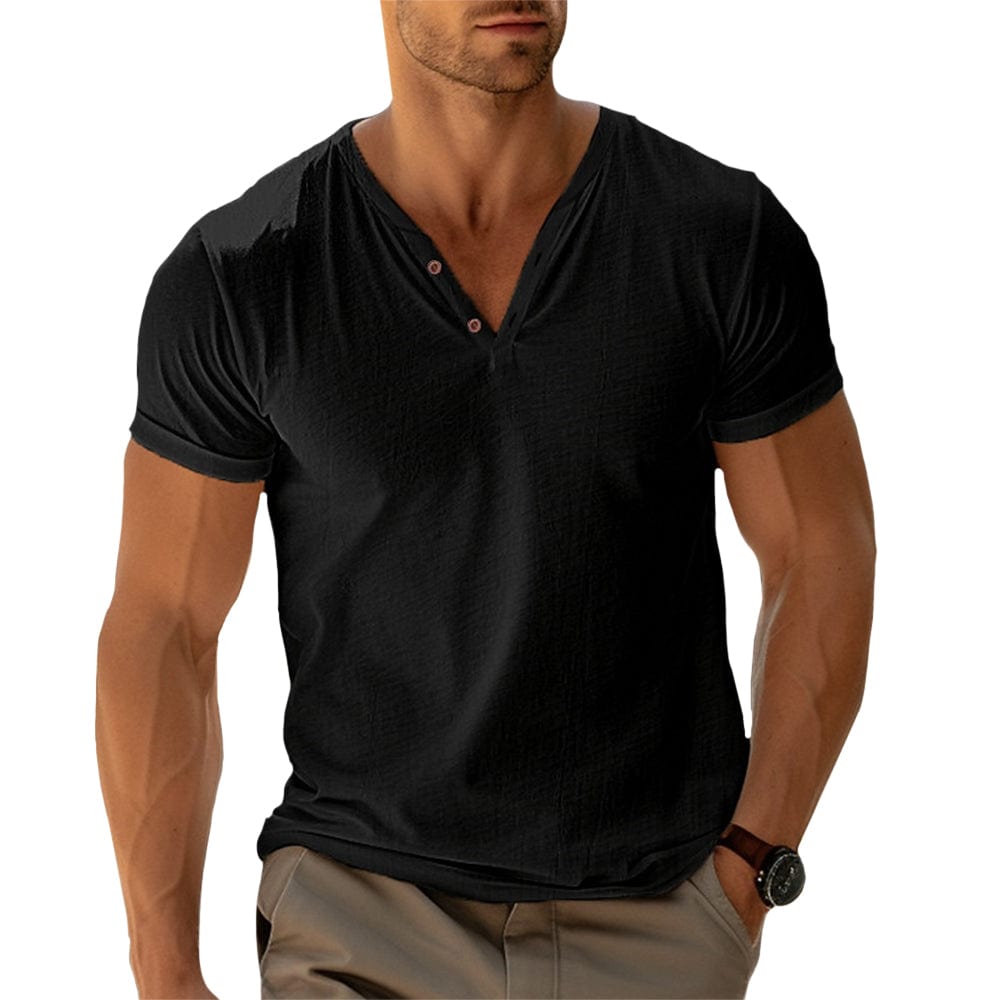 Herren T-Shirt mit knopfdetails