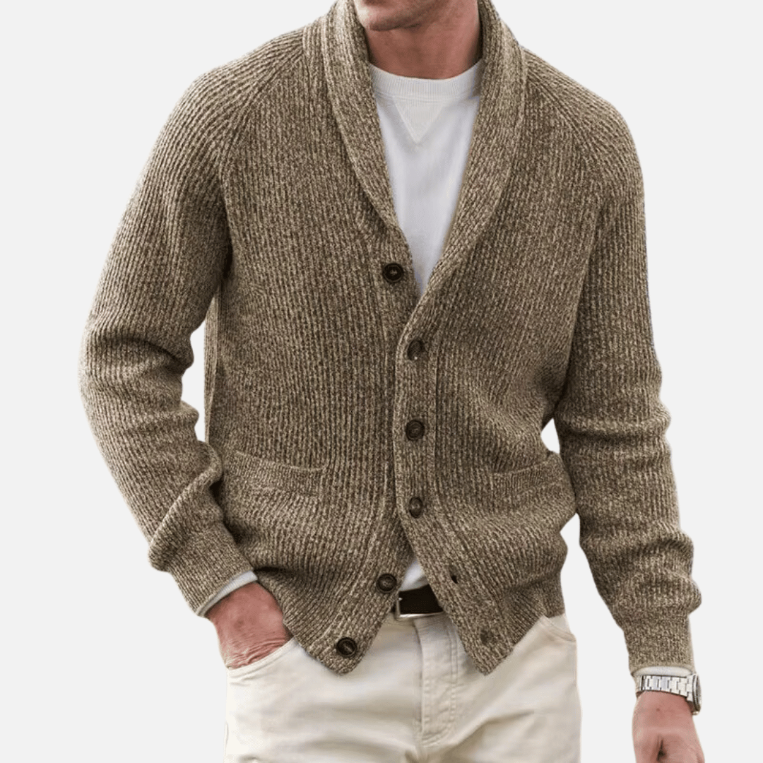 Herren strickjacke aus kaschmir-blend