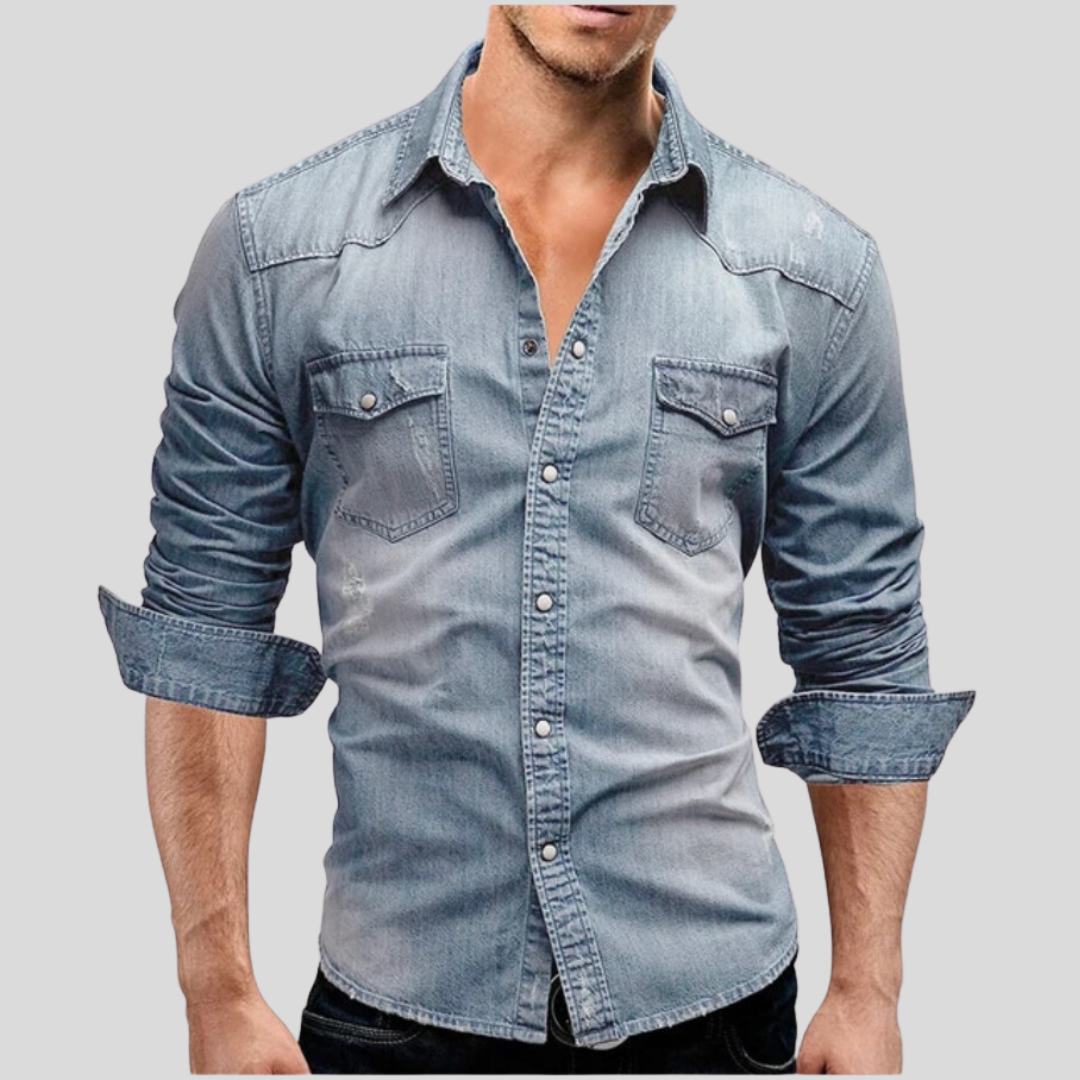 Herren-Denim-Hemd