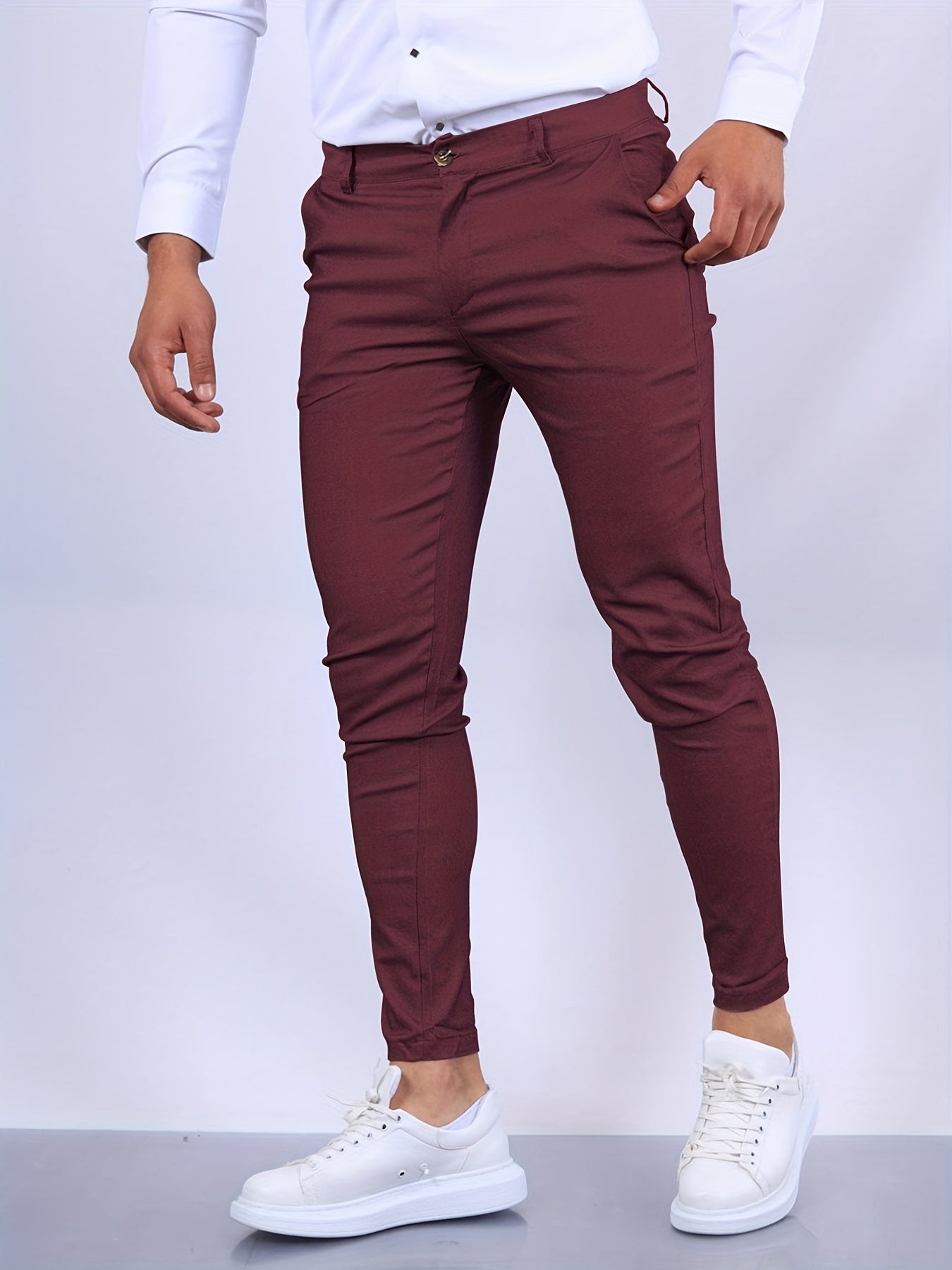 Herren schmal geschnittene chino-stretch-hose