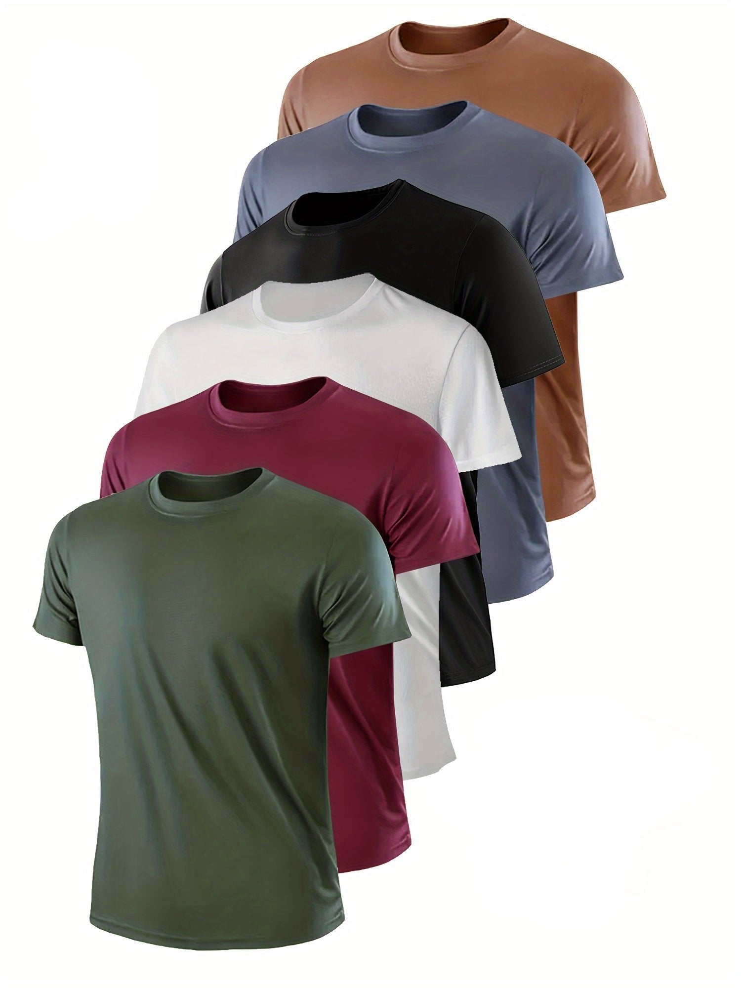 Herren 6er-Pack schnell trocknend sportlich T-Shirts