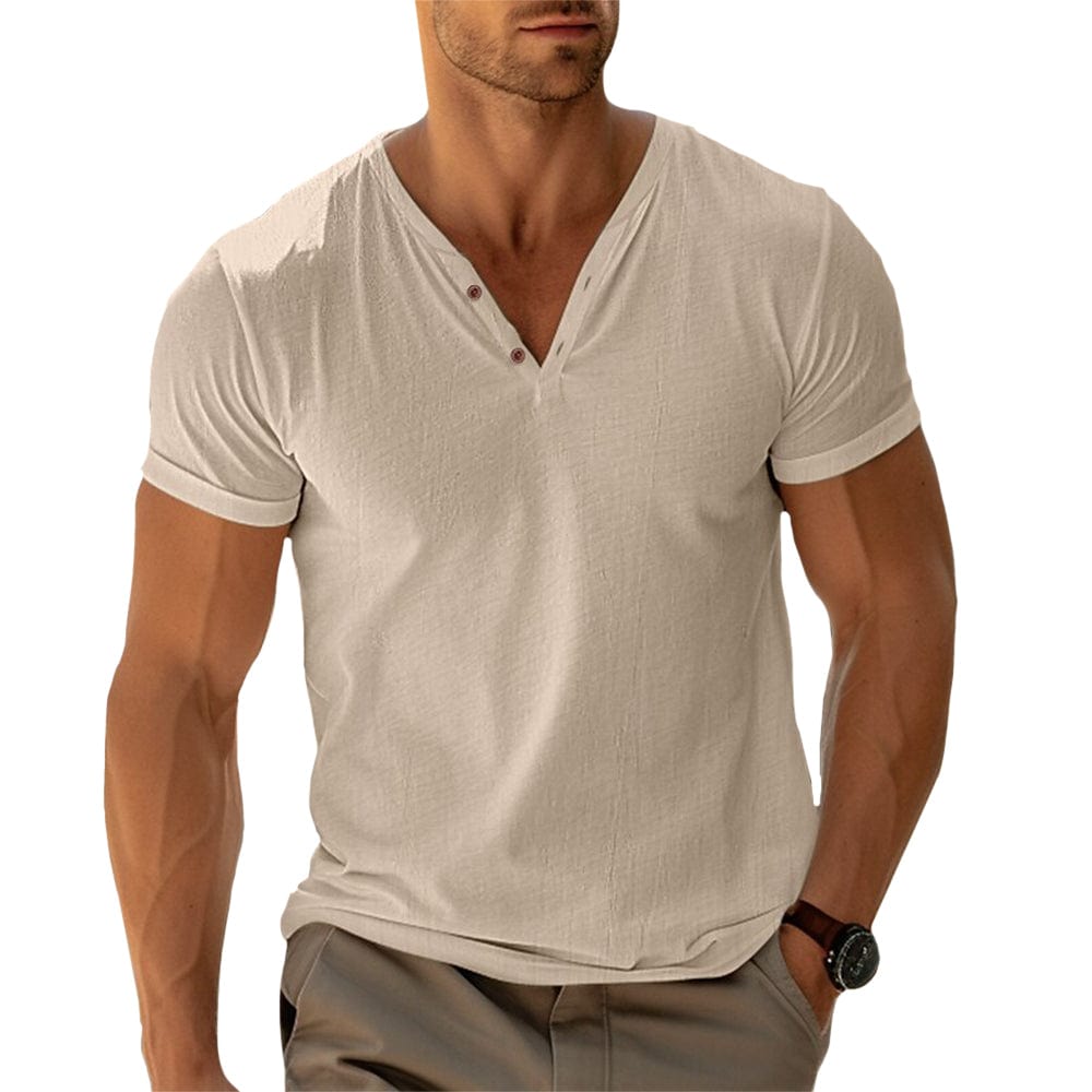 Herren T-Shirt mit knopfdetails