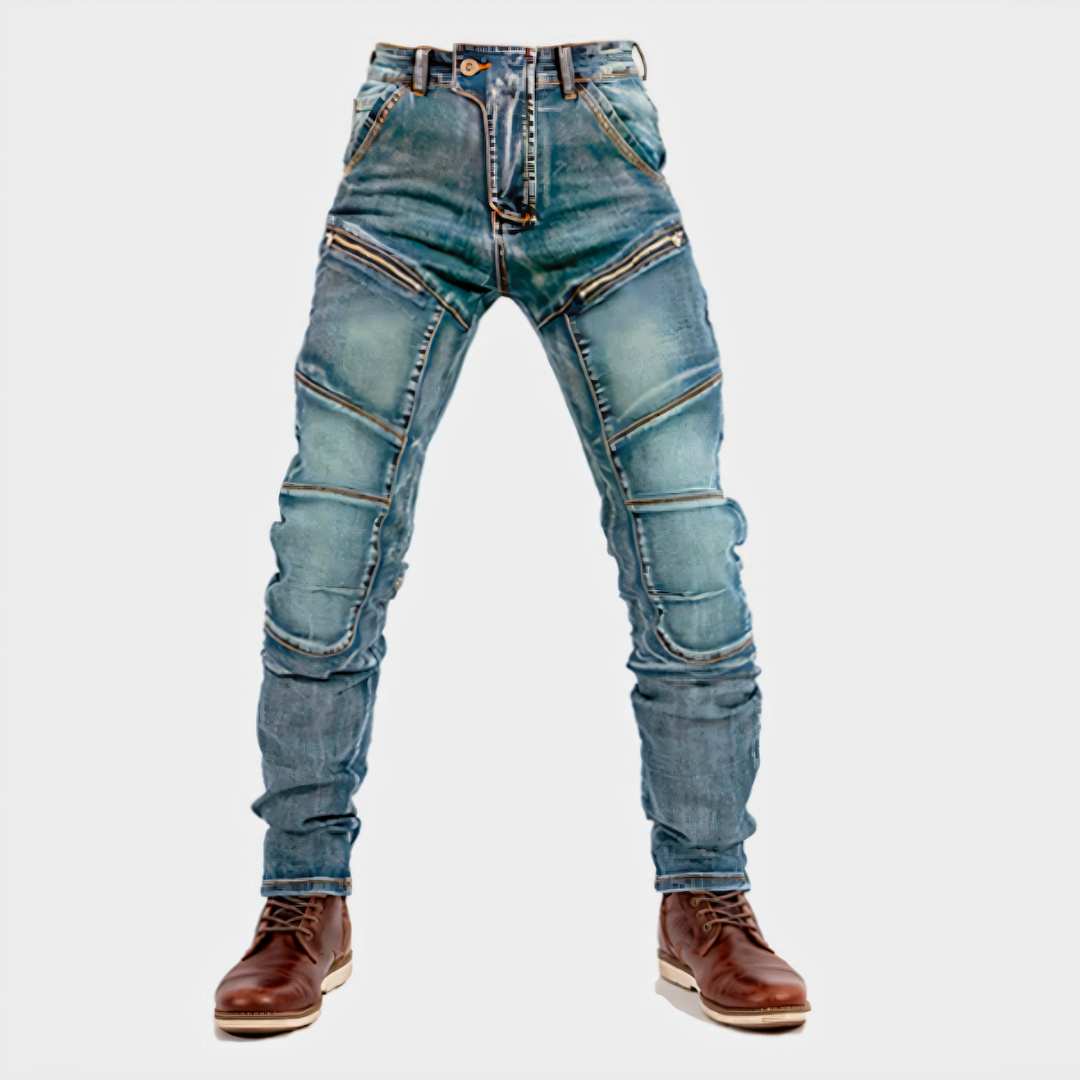 Herren Jeans mit Motorrad-Design