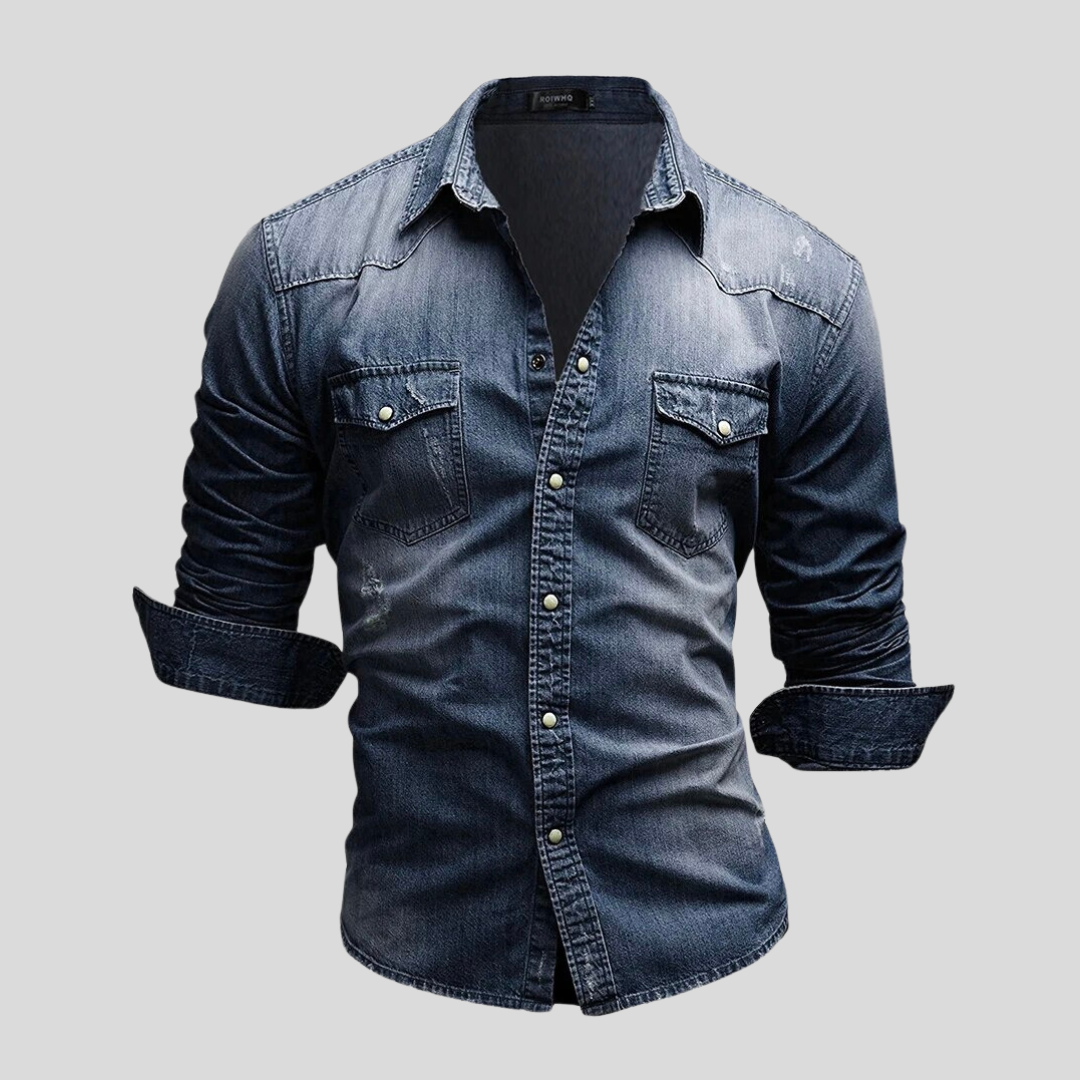 Herren-Denim-Hemd