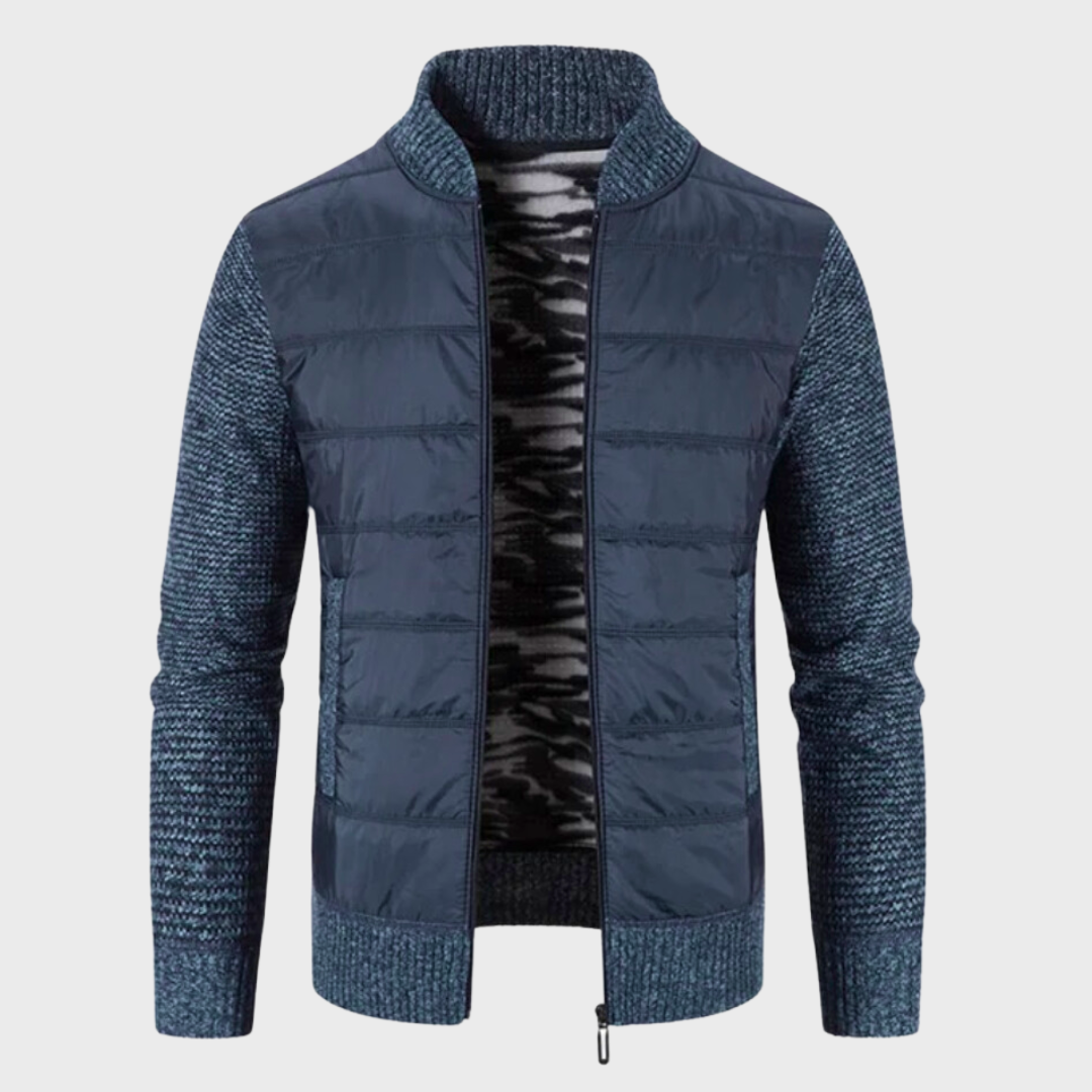 Herren Strickjacke mit Steppdetails