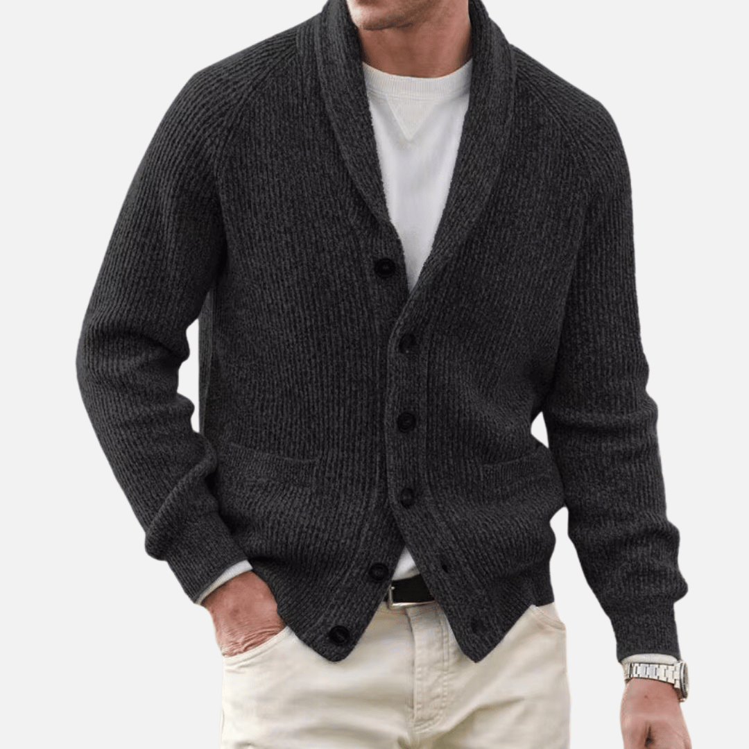 Herren strickjacke aus kaschmir-blend